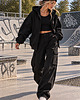 bluza z kapturem damska Bluza Hoodie Zip - Black