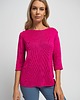 swetry damskie  Gładki sweter w kolorze fuksji