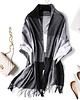 szale damskie Szalik Damski kaszmirowy czarny szary biały  szal CIEPŁY KLASYK KOLORY AS
