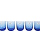 szklanki i kieliszki Komplet szklanek kobaltowych, włoski design, lata 70, produkcja: Włochy