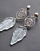 kolczyki wire wrapping liście