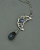 wisiory Wisiorek księżyc niebieski labradoryt wire wrapping