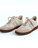 sneakersy damskie Sneakersy skórzane -  ecru  (7194)
