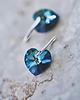kolczyki swarovski Kolczyki turkusowe serca kryształki Swarovskiego