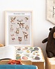obrazy i plakaty do pokoju dziecięcego Plakat edukacyjny ZWIERZĘTA W LESIE - Plakaty Na Ścianę Dla Dzieci MONTESSORI