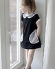 sukienki dla dziewczynki black&white school girl dress