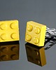 spinki do mankietów SPINKI DO MANKIETÓW KOSZULI klocki lego ŻÓŁTE
