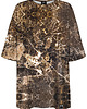 t-shirt damskie DR.CROW T-shirt Damski Oversize Marble Brown