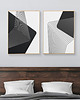 plakaty Czarno-białe plakaty geometryczne, minimalistyczne, do salonu, sypialni.