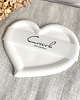 świeczniki i świece Podstawka/ taca do świec dekoracyjna z gipsu w kształcie serca 200x150mm
