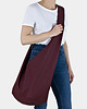 torby XXL Bordowa torba hobo w stylu boho / vegan