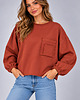 bluza bez kaptura damska Bluza Flavia  Terakota