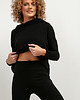 bluza z kapturem damska Szeroka bluza z kapturem T379, czarna