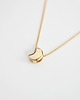 złote naszyjniki 16k Gold Plated Crescent Moon Necklace