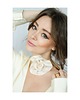 chokery Kremowy  choker z jedwabiu