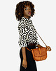 torebki mini Torebka listonoszka saddle bag genuine leather brąz camel