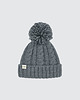 czapki damskie Czapka beanie w warkoczowy splot szara