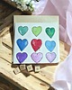 kartki scrapbooking Kartka walentynkowa, kartka ręcznie malowana akwarelami na Walentynki