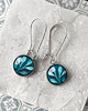 kolczyki szklane Turquoise Herbs  kolczyki długie dla nastolatki