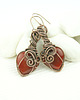 kolczyki wire wrapping Kolczyki z karneolem