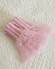 rękawiczki damskie Mankiety w różowym kolorze