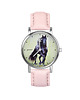 zegarki damskie Zegarek  mały - Czarny koń 2 - skórzany, pudrowy róż