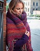 szale damskie MAXCOLOR duży szal robiony ręcznie "wesoły melanż"