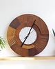 zegary Zegar Drewniany ścienny - Duży  48cm -  Cichy Mechanizm