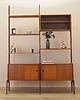 półki Regał systemowy tekowy, norweski design, lata 60, J Texmon & E Blindheim