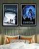 plakaty Ceres i Europa - zestaw 2 plakatów NASA fine art