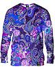 bluza bez kaptura damska Bluza Bez Kaptura Damska DR.CROW Purple Paisley