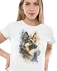 t-shirt damskie Koszulka pies owczarek niemiecki rasy psów prezent