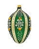 bombki Bombka choinkowa szklana ręcznie malowana: jajo Faberge z kryształami: zielone