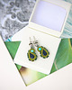 kolczyki soutache Łezki 2 sztyfty wiszące - sutasz