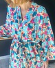 szlafroki damskie Szlafrok narzutka kimono w kontrastujące kolory
