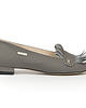 baleriny damskie BALERINKI W SZPIC MODEL 046 KOLOR SZRY MAT