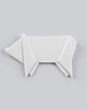 broszki Broszka Porcelanowa Origami Świnka Biała