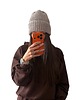 czapki damskie Beżowa czapka 100% merino