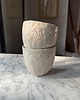 kubki i filiżanki Zestaw 2 Organicznych Ceramicznych Czarek Just Married 220 ml Ślubne Czarki