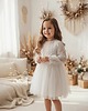 sukienki dla dziewczynki Sukienka Mirella beż i ecru z koronką