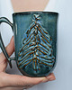 kubki Kubek z Choinką Ceramiczny Morski 325ml