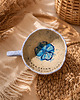 filiżanki Ceramiczna filiżanka handmade z napisem i kwiatem