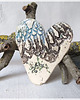 magnesy Unikatowe ceramiczne serduszko z koronką - magnes