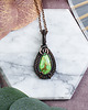 wisiory Miedziany wisiorek wire wrapping z jaspisem imperialnym #529
