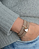bransoletki skórzane .easy. frappe heart gold 17