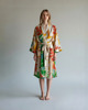 szlafroki damskie Szlafrok narzutka kimono w tropikalny wzór