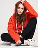 bluzy męskie Bluza dresowa z kapturem unisex pomarańczowa Suwałki - Rozmiar: XS