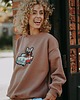 bluza bez kaptura damska Bluza  oversize Bulldog Ride dla dorosłych