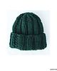 czapki damskie Czapka beanie  z wełną w kolorze szmaragdowym