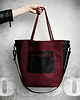torby XXL Bucket Bag - Bordo + Czerń
